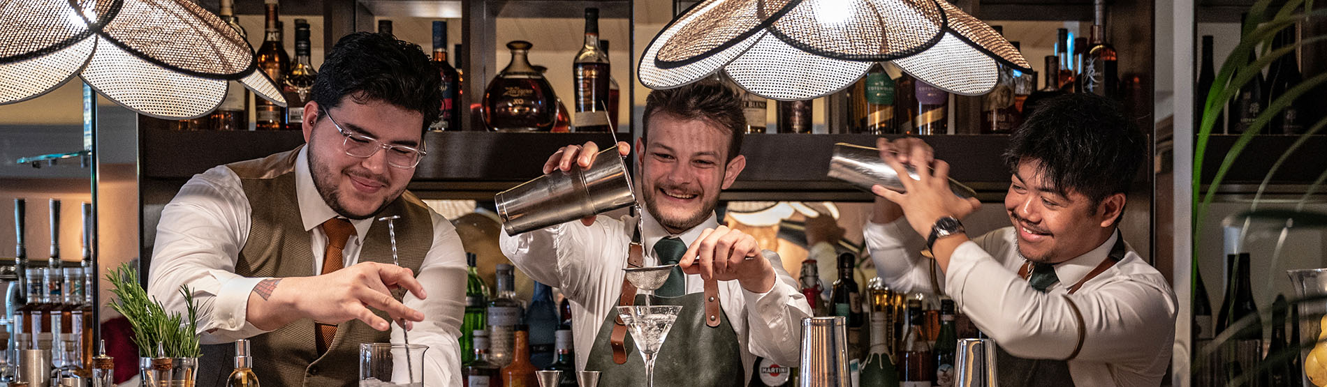 Barmen making cocktails at Rick's