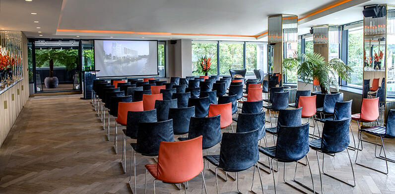 Meeting room set up theater style