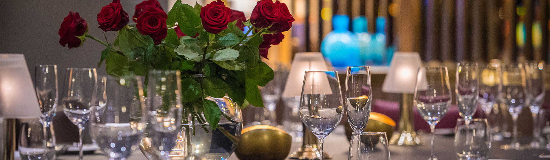 Table setting in The Long Room at The Marylebone