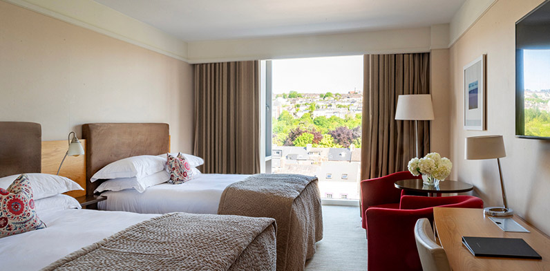 Classic Room 2 Double Beds River View - The River Lee Hotel 