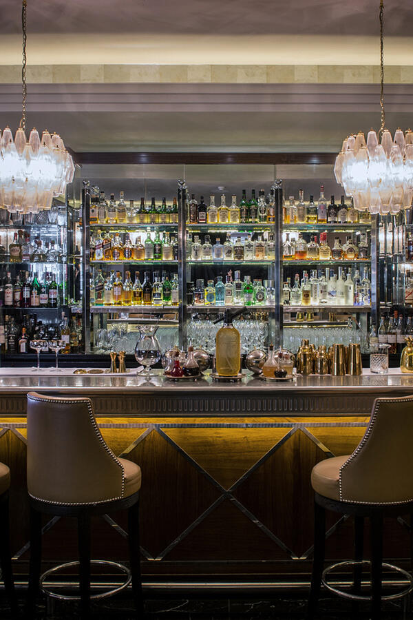 seating at the bar in The Sidecar bar at The Westbury