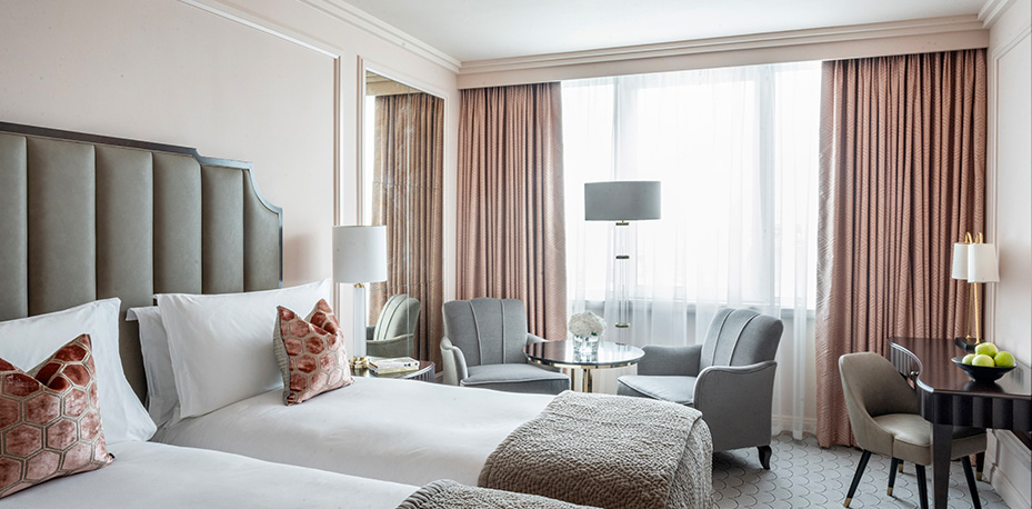 Classic Room 2 single beds at the Westbury Hotel in Dublin 