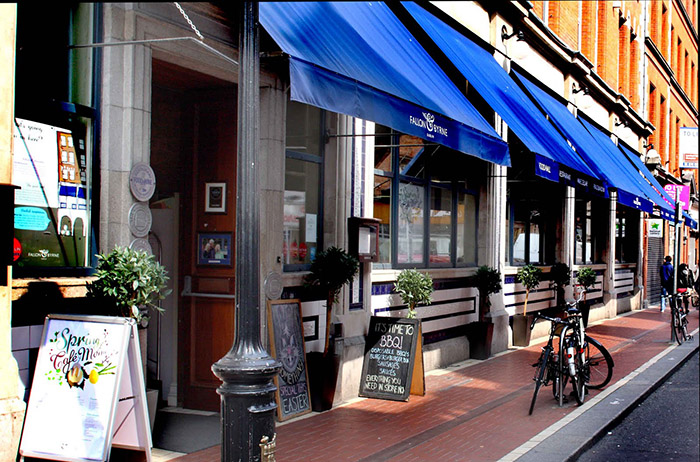 outside Fallon & Byrne restaurant and shop in Dublin